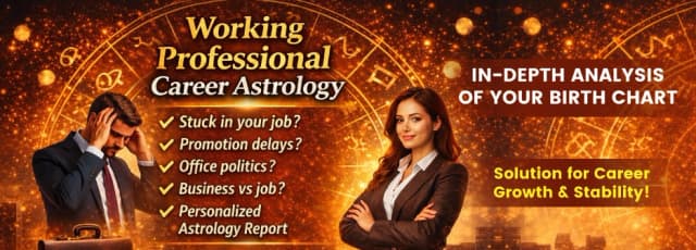 Working Professional Career Astrology | Job Issues, Promotion & Guidance